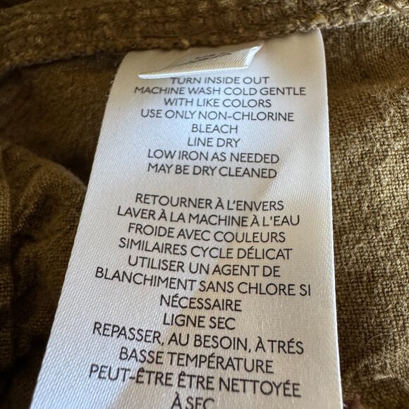 Anthropologie Rhys Utility Jogger Pant Sz Large Linen Blend Utility Moss Green - Picture 12 of 16